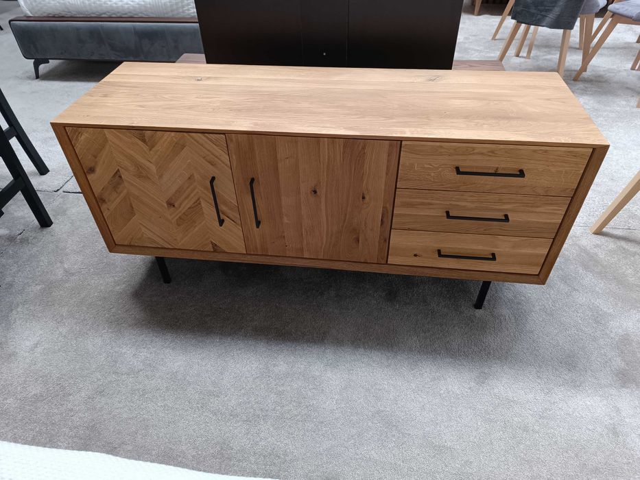 Móvel TV em carvalho com efeito espinha, nova ótimo estado