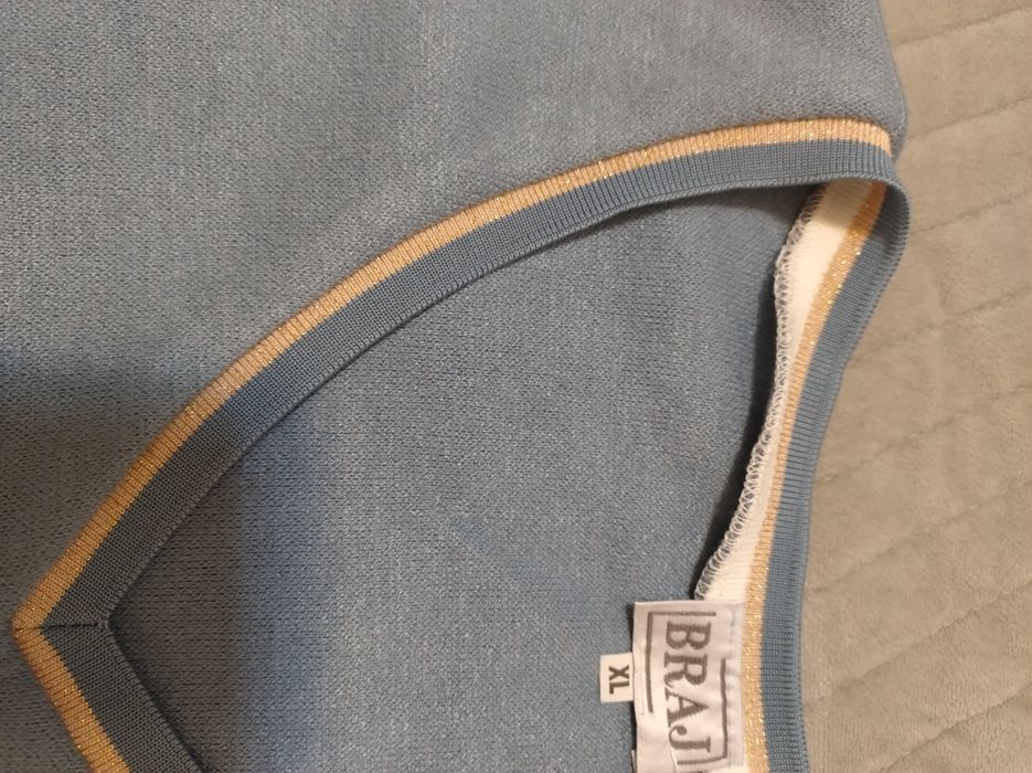 Nowa ciepła bluza sweter firmy Braj rozmiar 42 XL jasnoniebieski