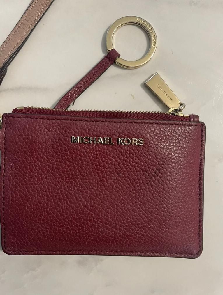 Michael Kors small zipped keychain coin/card purse