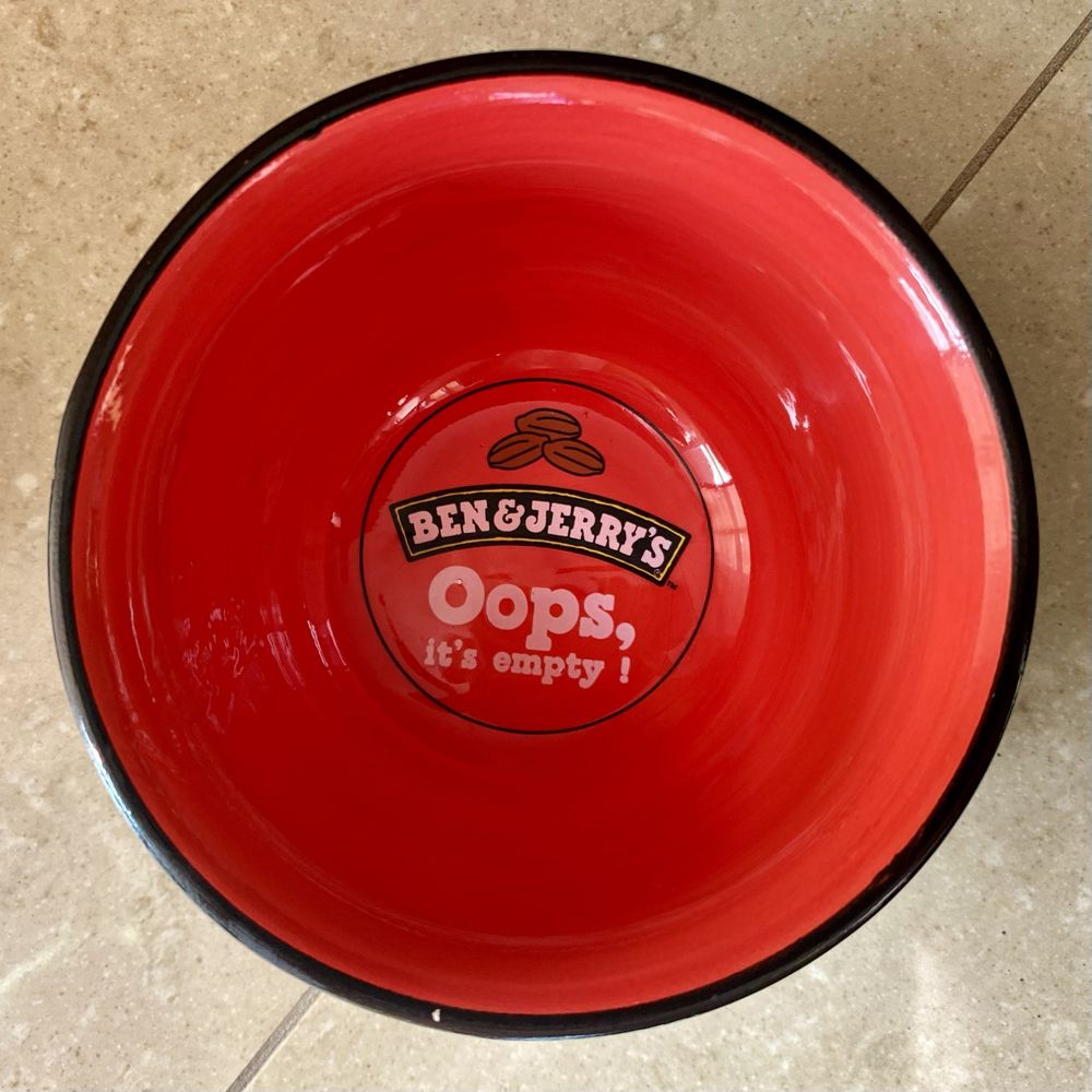 Miseczki do lodów Ben & Jerry’s oryginalne ceramiczne ręcznie malowane