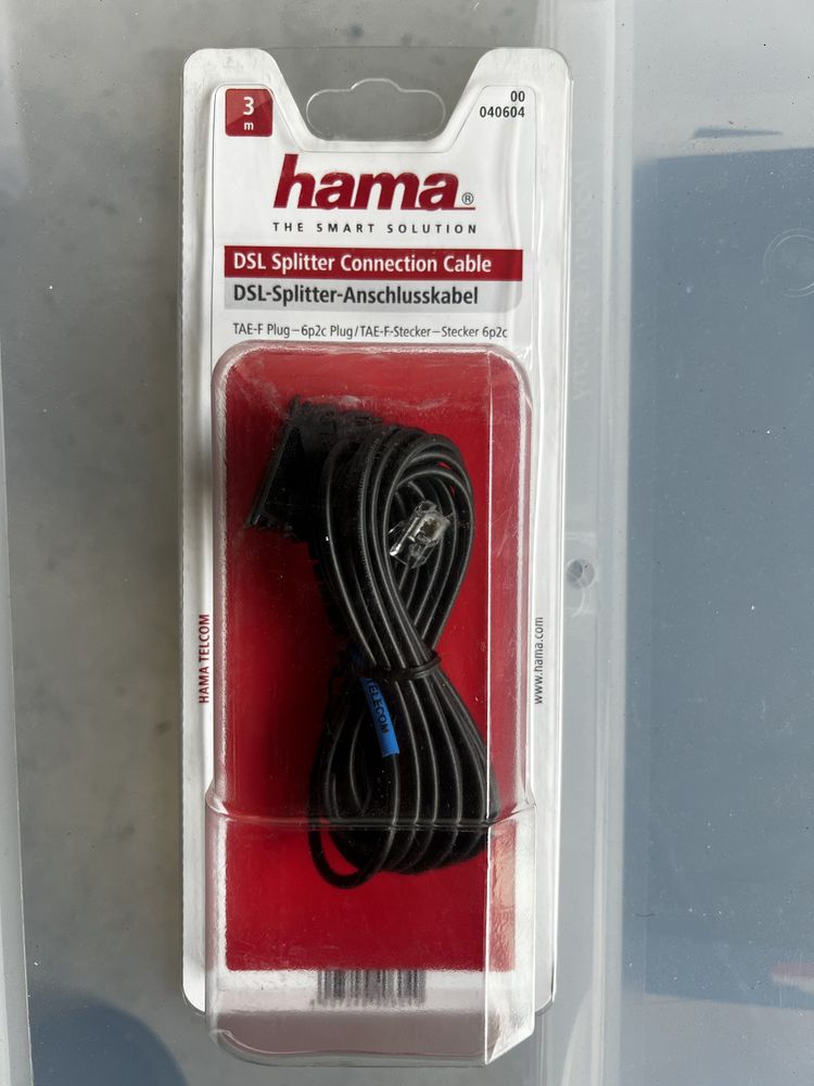 HAMA telcom DSL kabel splitter NOWY mediamarkt