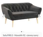 Nowa sofa skandynawska grafit 1300zł