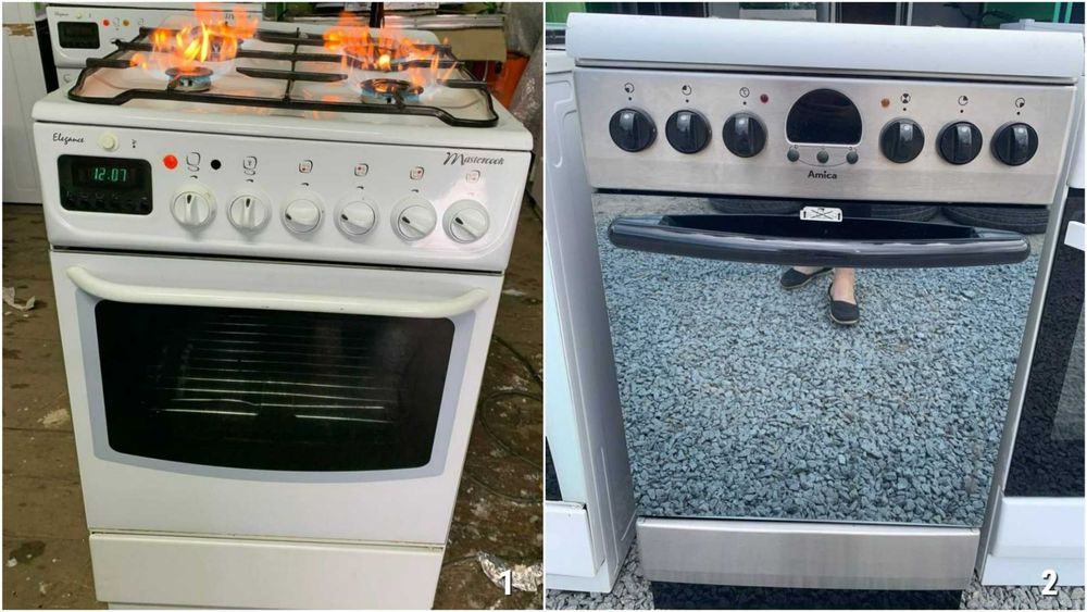 ПЛИТА Газова AMICA Bosch Group 50 60см Гриль Газконтроль Конвекція Б\у