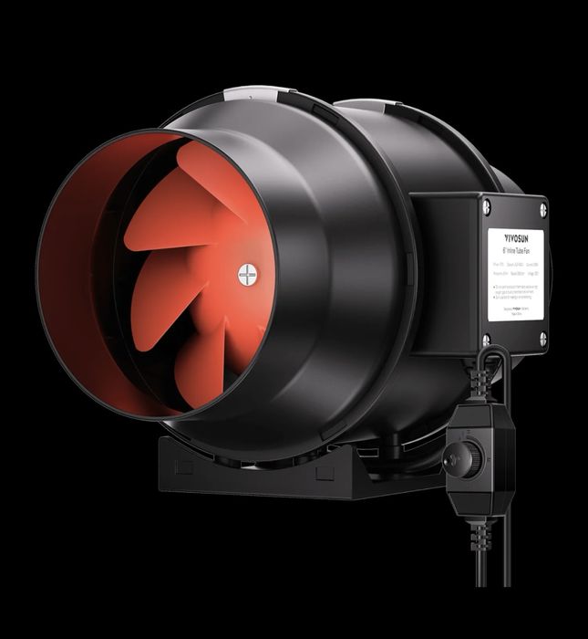 канальний вентилятор VIVOSUN 6 для гроубоксів, теплиць, ванних кімнат