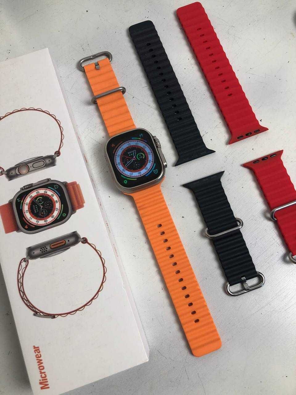 Смарт часы  Ultra Apple Watch + 3 ремешка