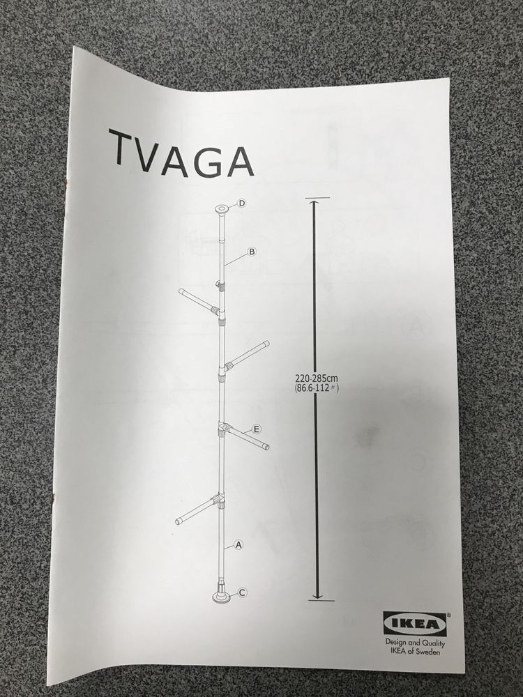 Cabide Ikea TVAGA Novo