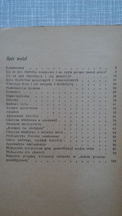 "Jak Ustrzec się Choroby Wieńcowej i Zawału Serca" Poradnik wyd. 1972