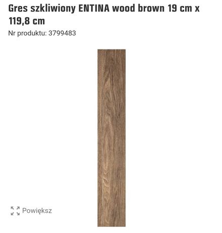 Gres szkliwiony ENTINA Wood Brown 19x119,8cm