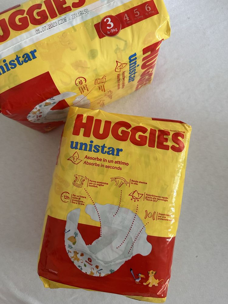 Підгузки Huggis unistar midi 3 (4-9кг)