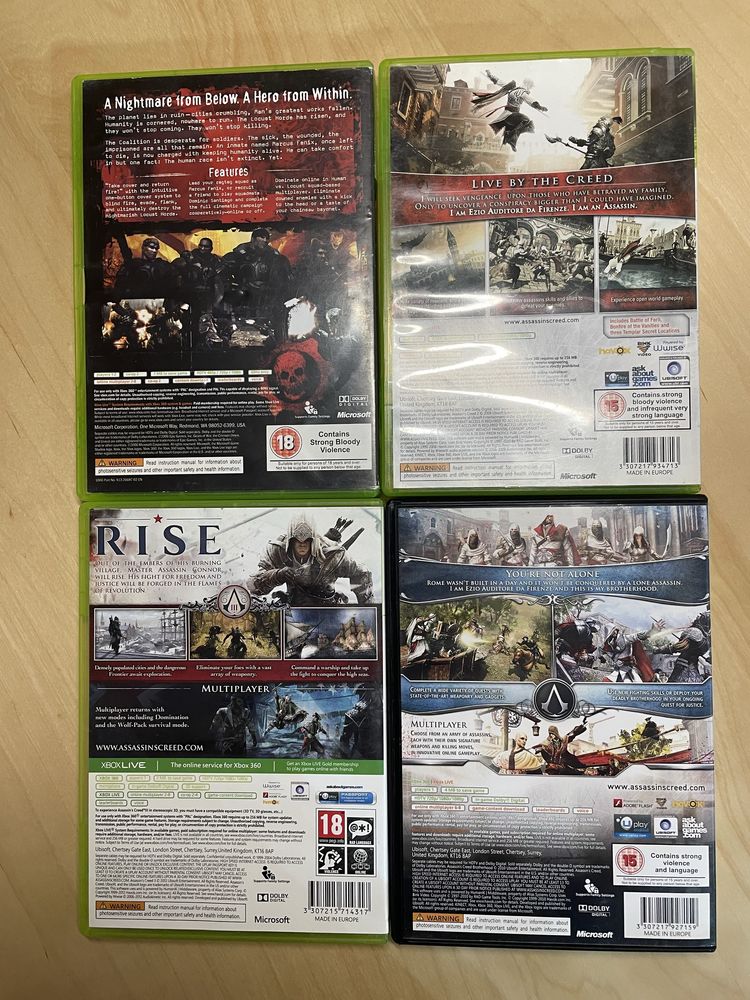 Gry XBOX 360 Assassins Creed Gears Of War