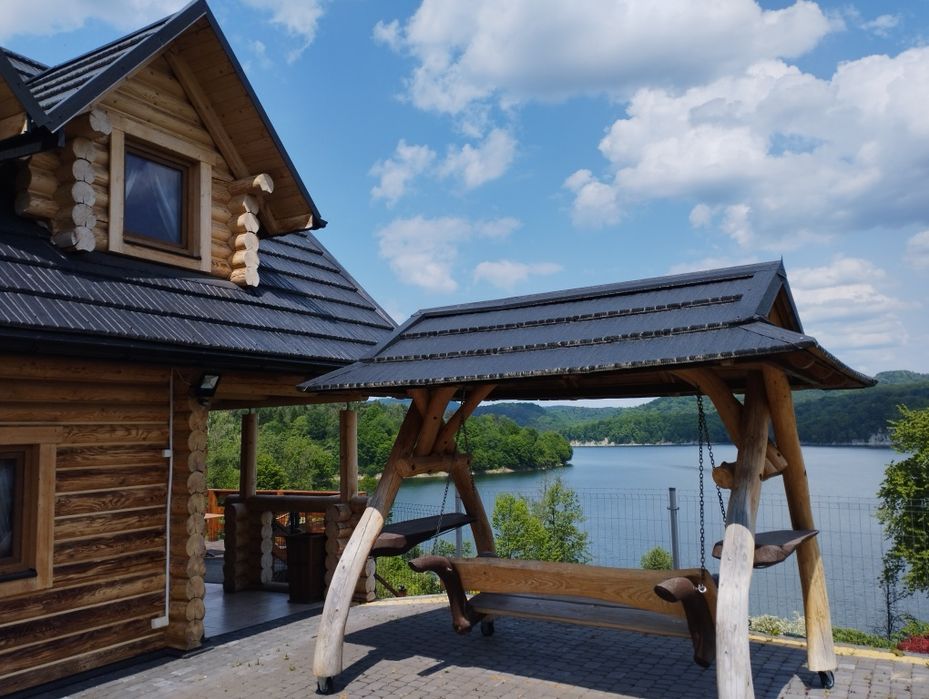 Domek Bieszczady Solina z balią.