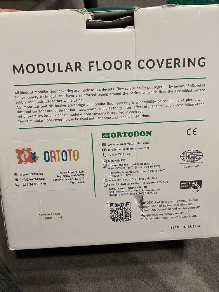 Ortodon modular floor covering ORTOTO