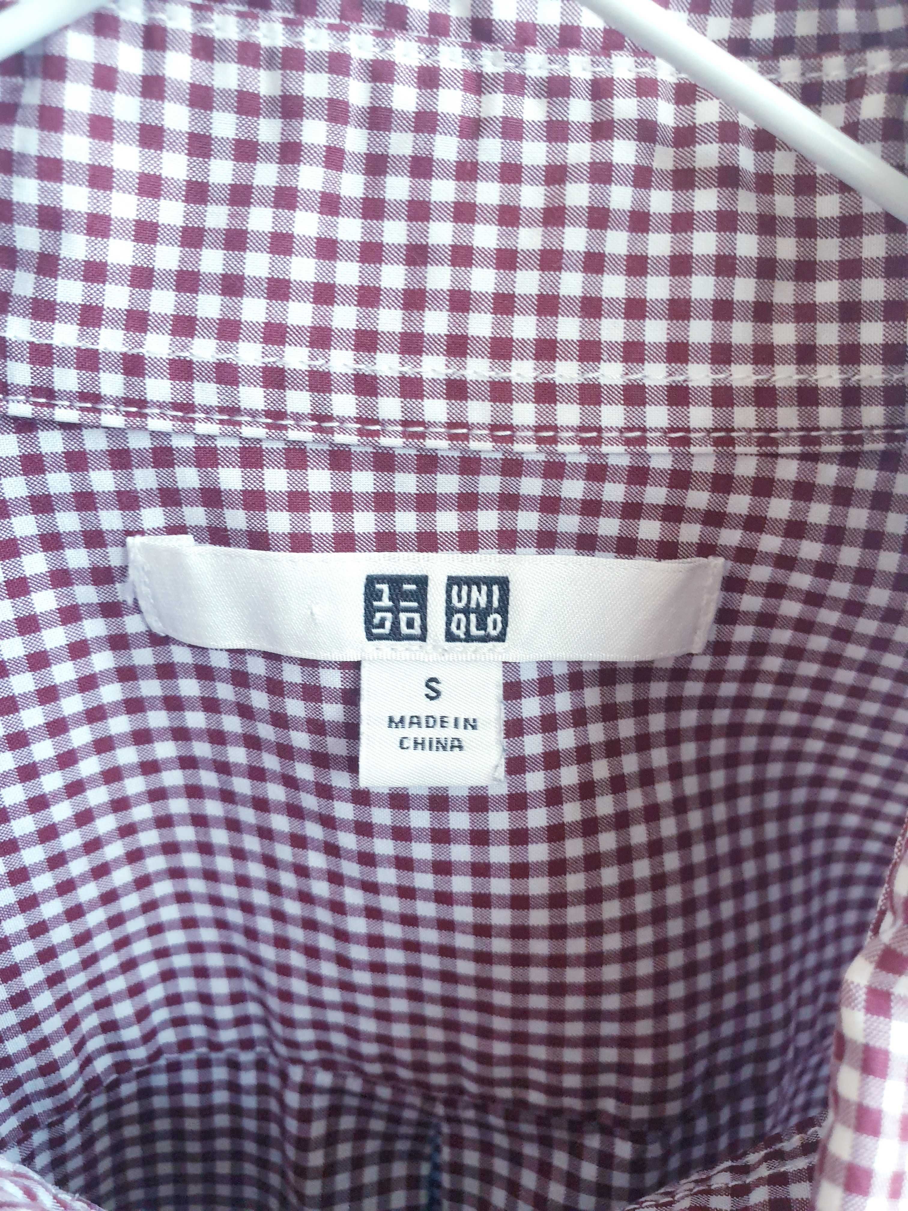 Koszula w kratę Uniqlo S jak nowa