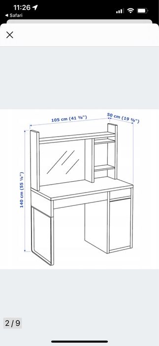 Biurko Ikea z nadstawka OKAZJA