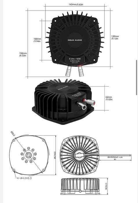 DOUK AUDIO BS-1 Динамик Эксайтер Бас Шейкер