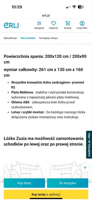 Łóżko dwu piętrowe NOWE