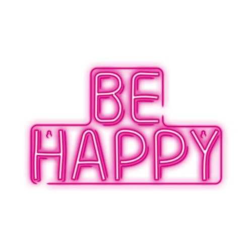 Neon Dekoracja PLEXI LED BE HAPPY Sklep Gwarancja