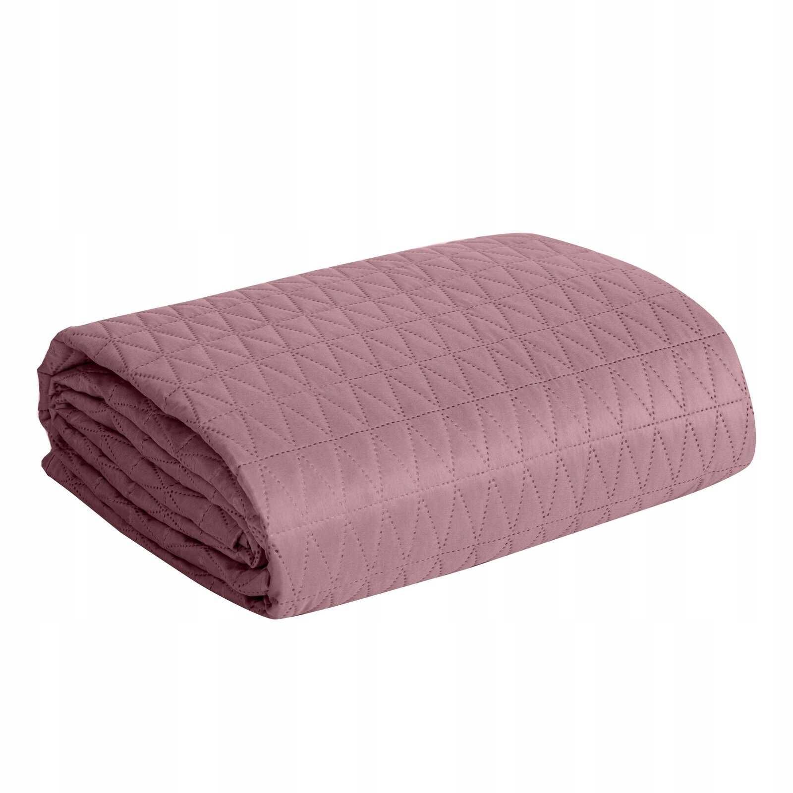 Narzuta 200x220 cm różowa na łóżko kanapę narożnik