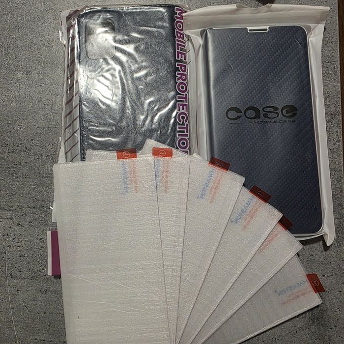 2 szt Etui do samsung A71+ szkla ochronne 5 szt