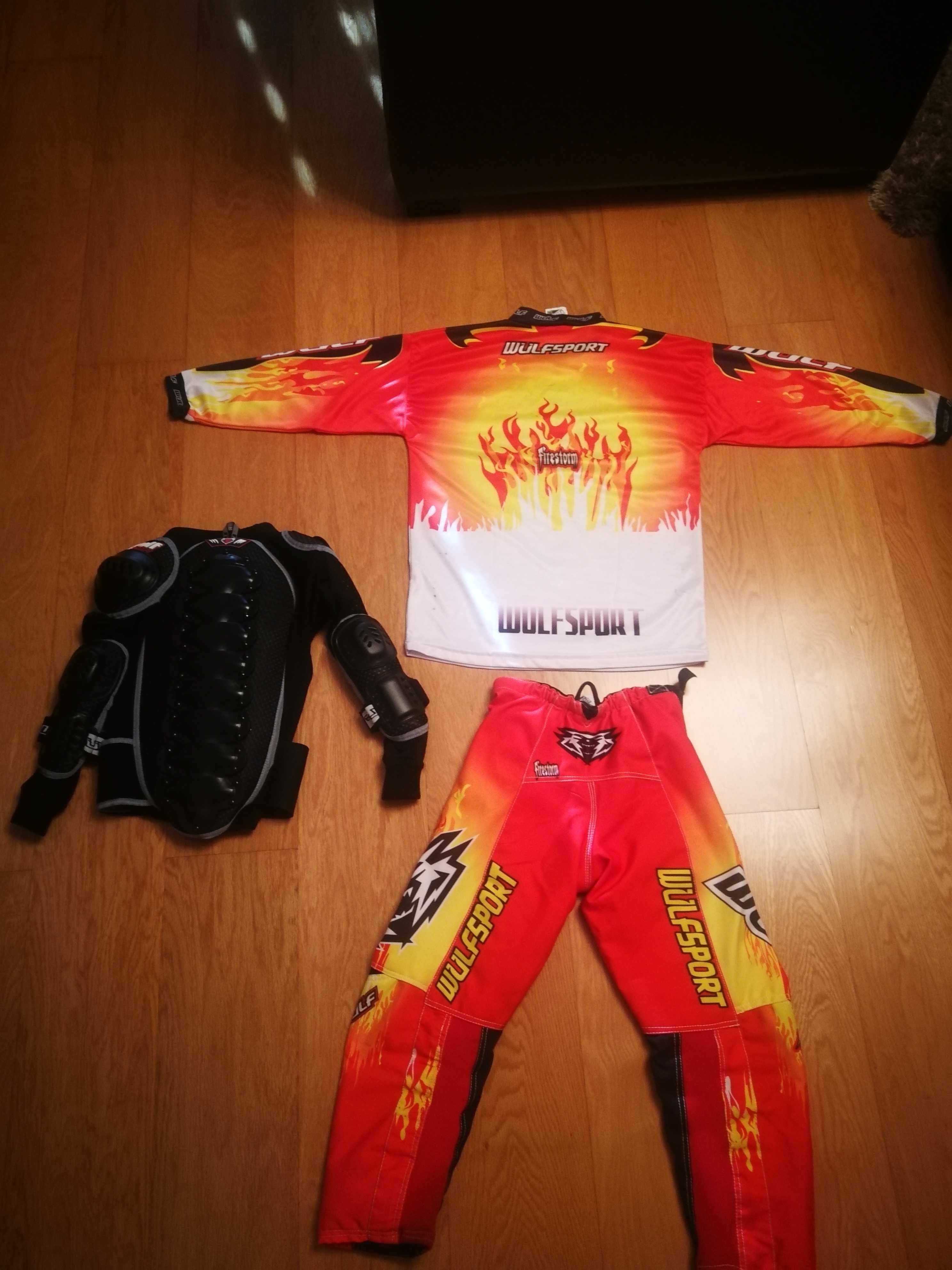 Roupa motocross criança