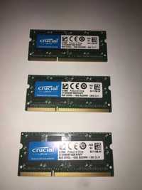 3x RAM 8GB DDR3L - 1600 S0DIMM Crucial (24GB)
