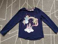 Bluzka z długim rękawem H&M r 110/116 Koniki Pony jednorożec unicorn