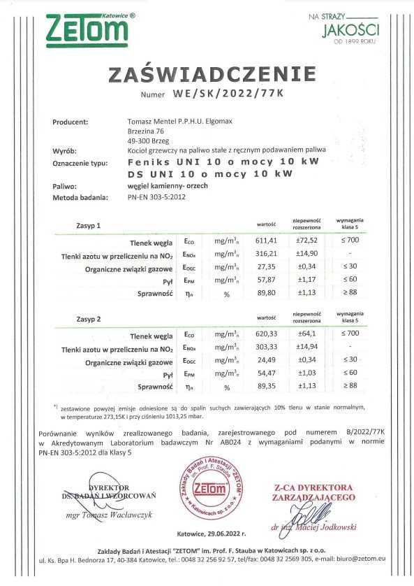 KOCIOŁ WĘGLOWY 10 Kw. Klasa 5 Piec Kotły Węglowe Drewno 7 8 9