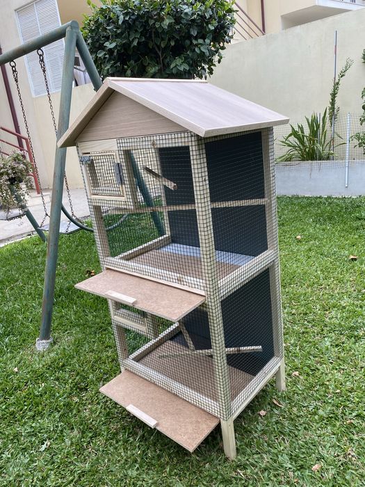 Gaiolas para passaros novas em madeira com 140 x 60 x 45