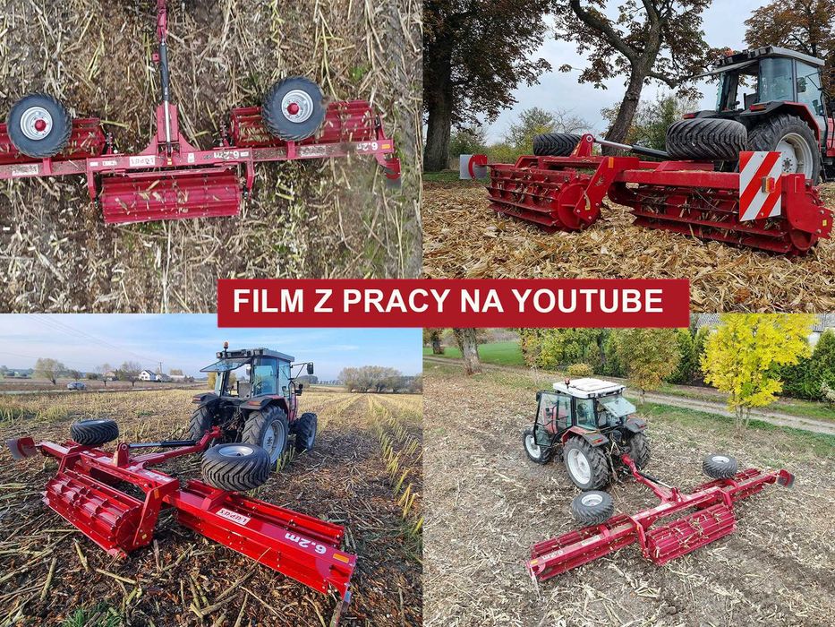 Wał nożowy mulczer do niszczenia rzepaku kukurydzy poplonów 9,0m Lupus