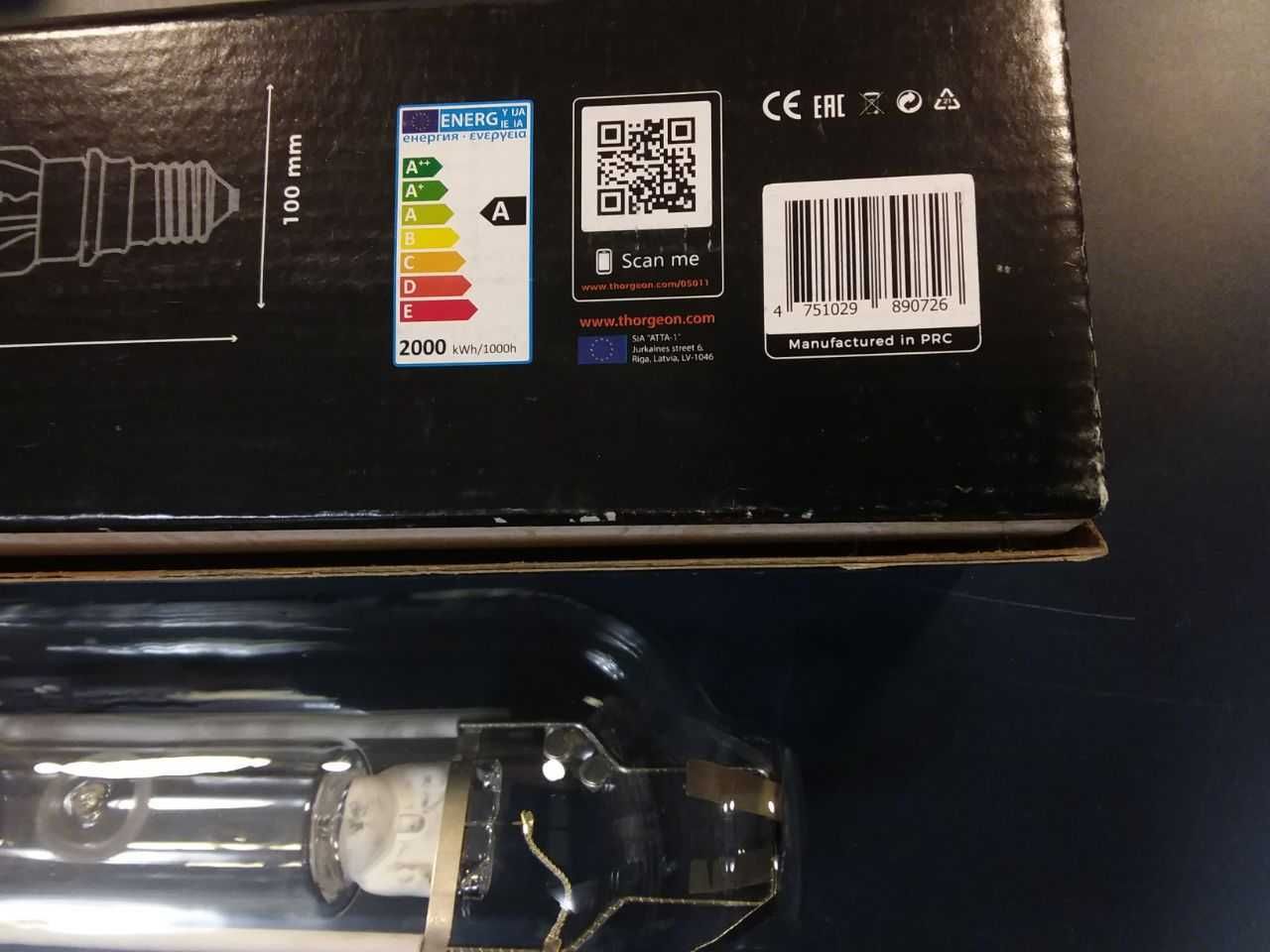 Metal-halide Lamp 2000W E40 Tubular 380V THORGEON 05011 (cena za 1szt)
