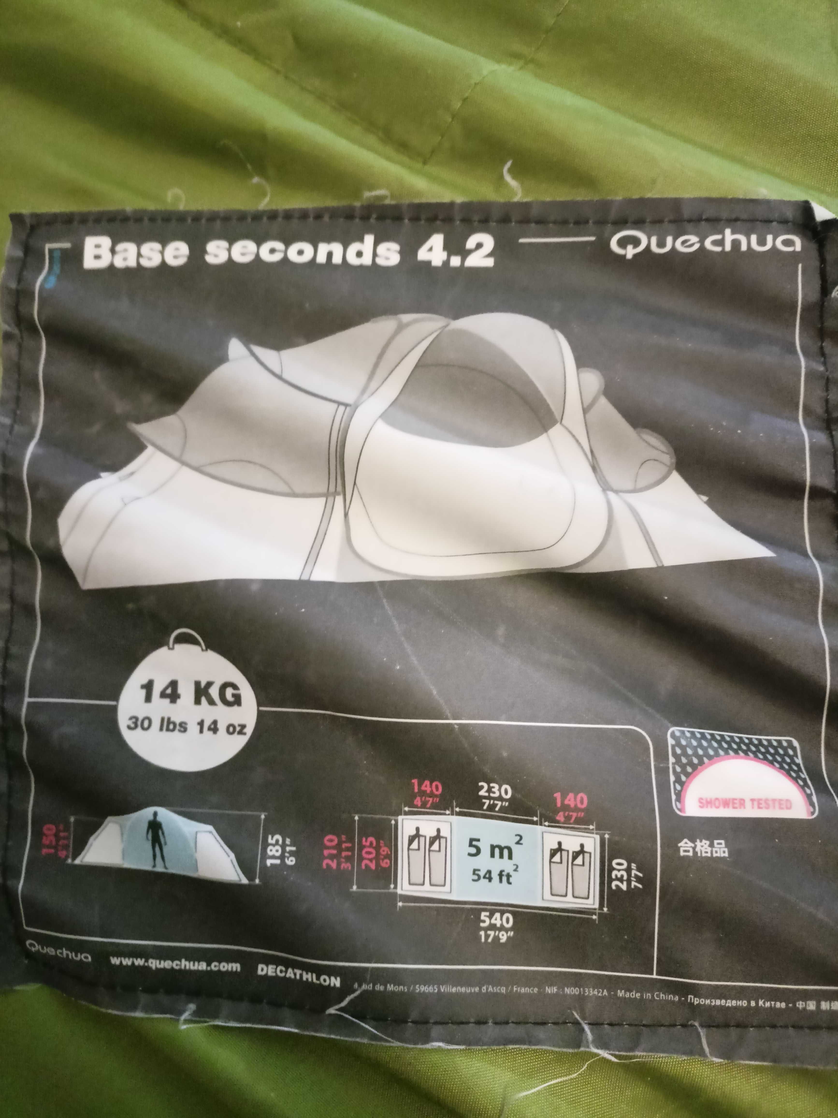 Namiot 4 osobowy Quechua Base 2 seconds 4.2
