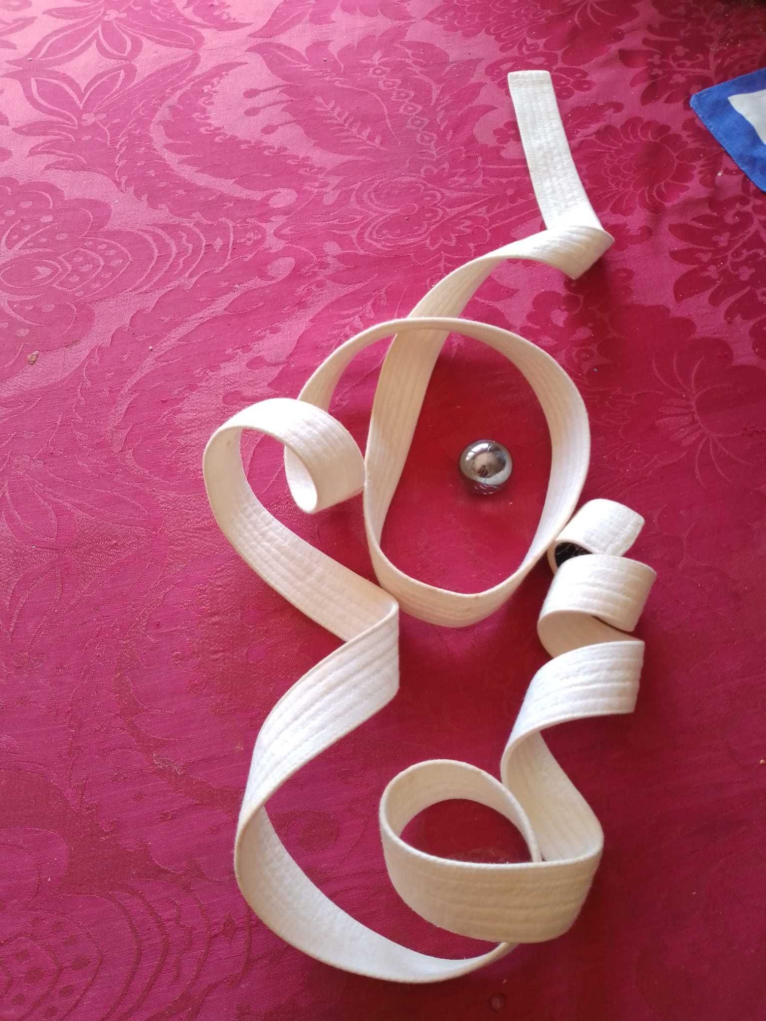 Sensei oss?-Cinto karaté Shitokai Vintage Branco-5E-Bola Met.2EDesde2E