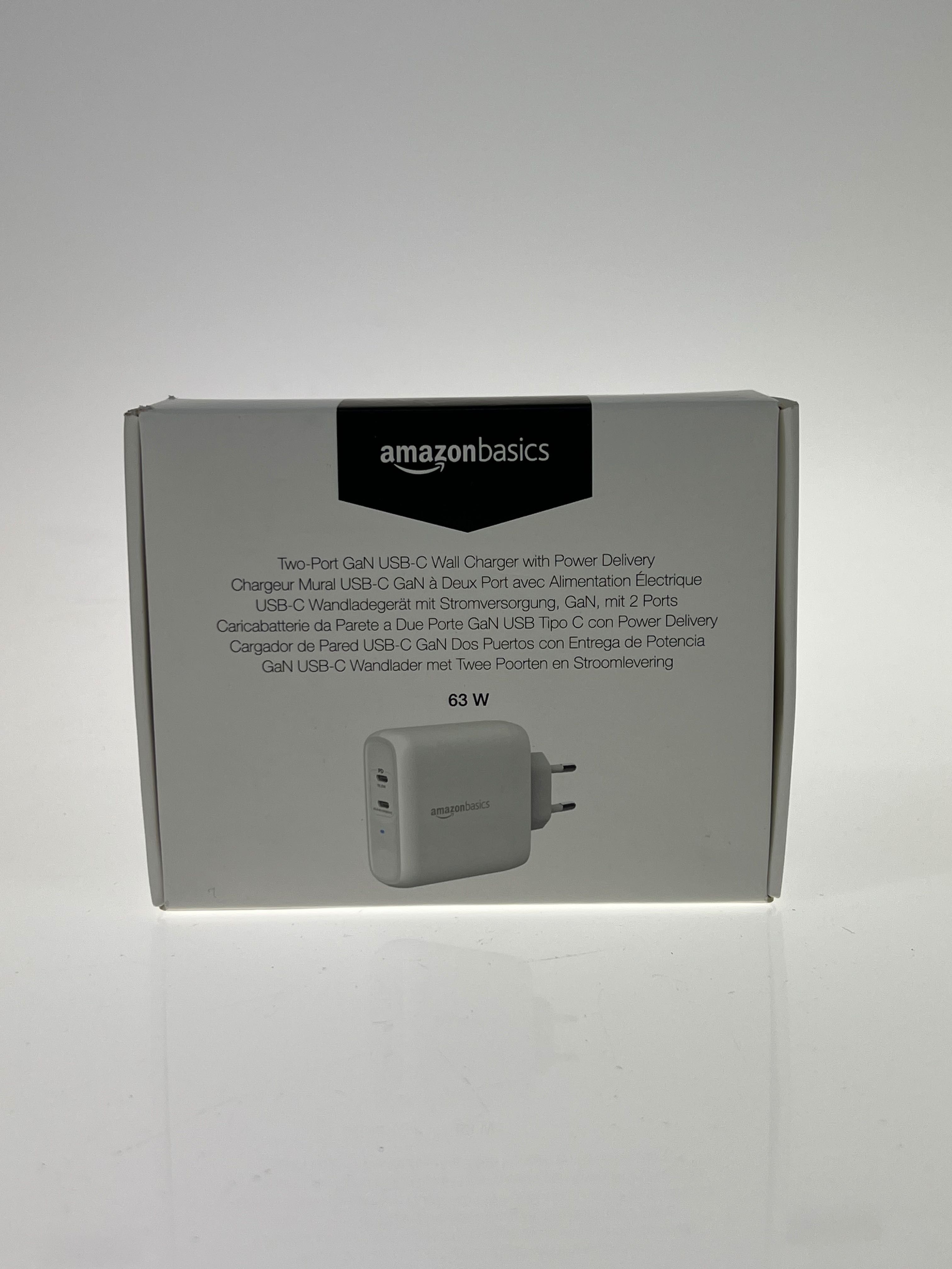 Amazon Basics –Ładowarka ścienna USB C z 2 portami