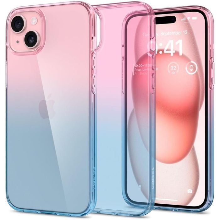 Etui Spigen Liquid Crystal iPhone 15 Gradation Różowy