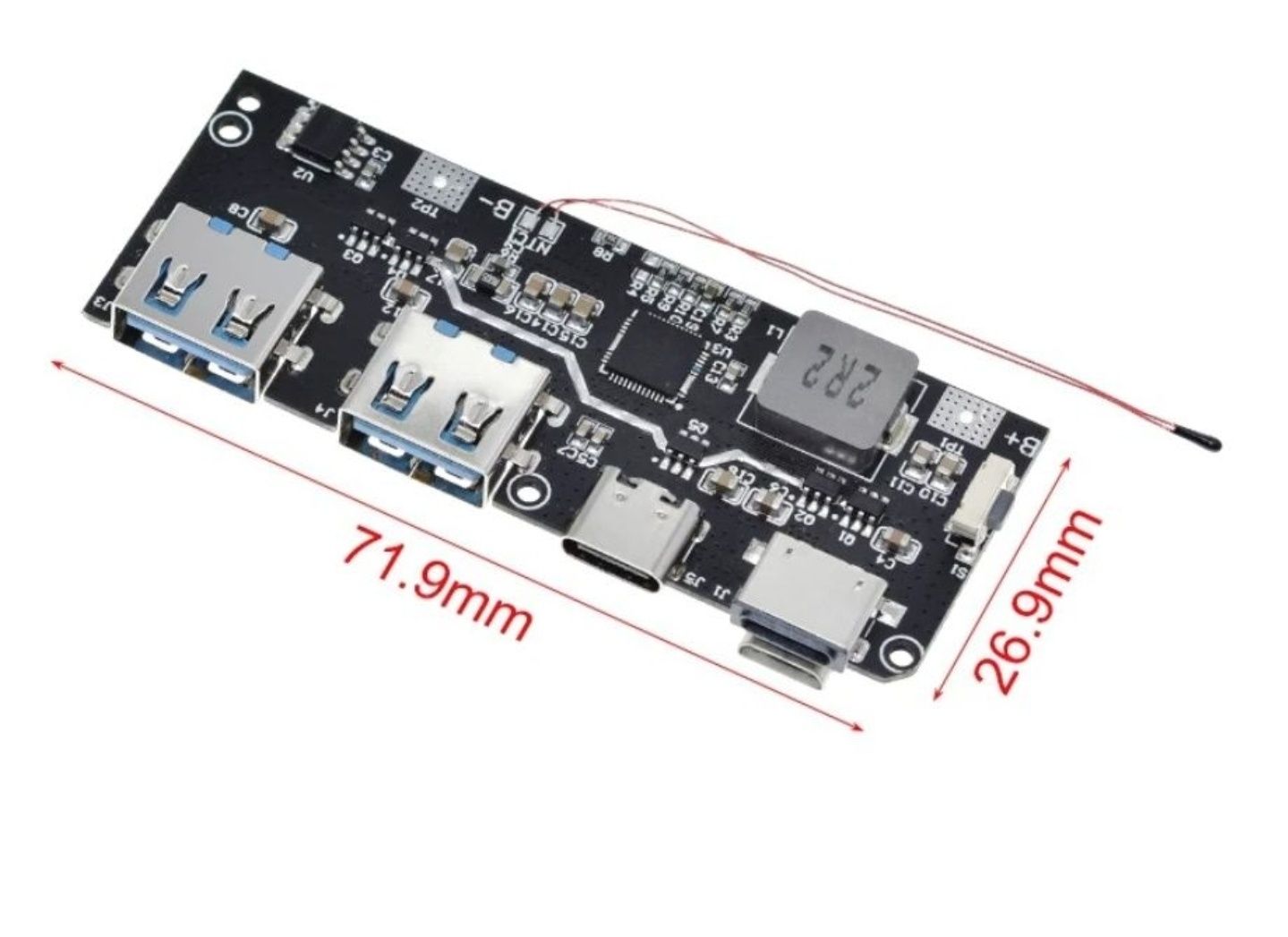 Контроллер зарядки для повербанку QC4.0 QC3.0 LED Dual USB 5V 4.5A 22.