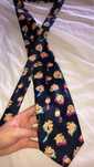 Vintage tie Flintstonons Flintstonowie krawat granatowy 1994r.