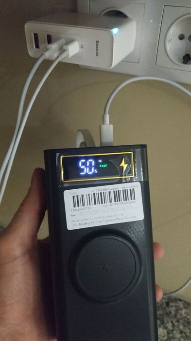 Корпус повербанка на 21 АКБ 18650, 22.5W, PowerBank T21-PD-QI