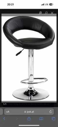 Czarny hoker krzesło barowe