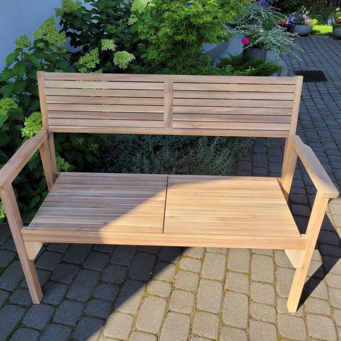 Ławka drewniana składana