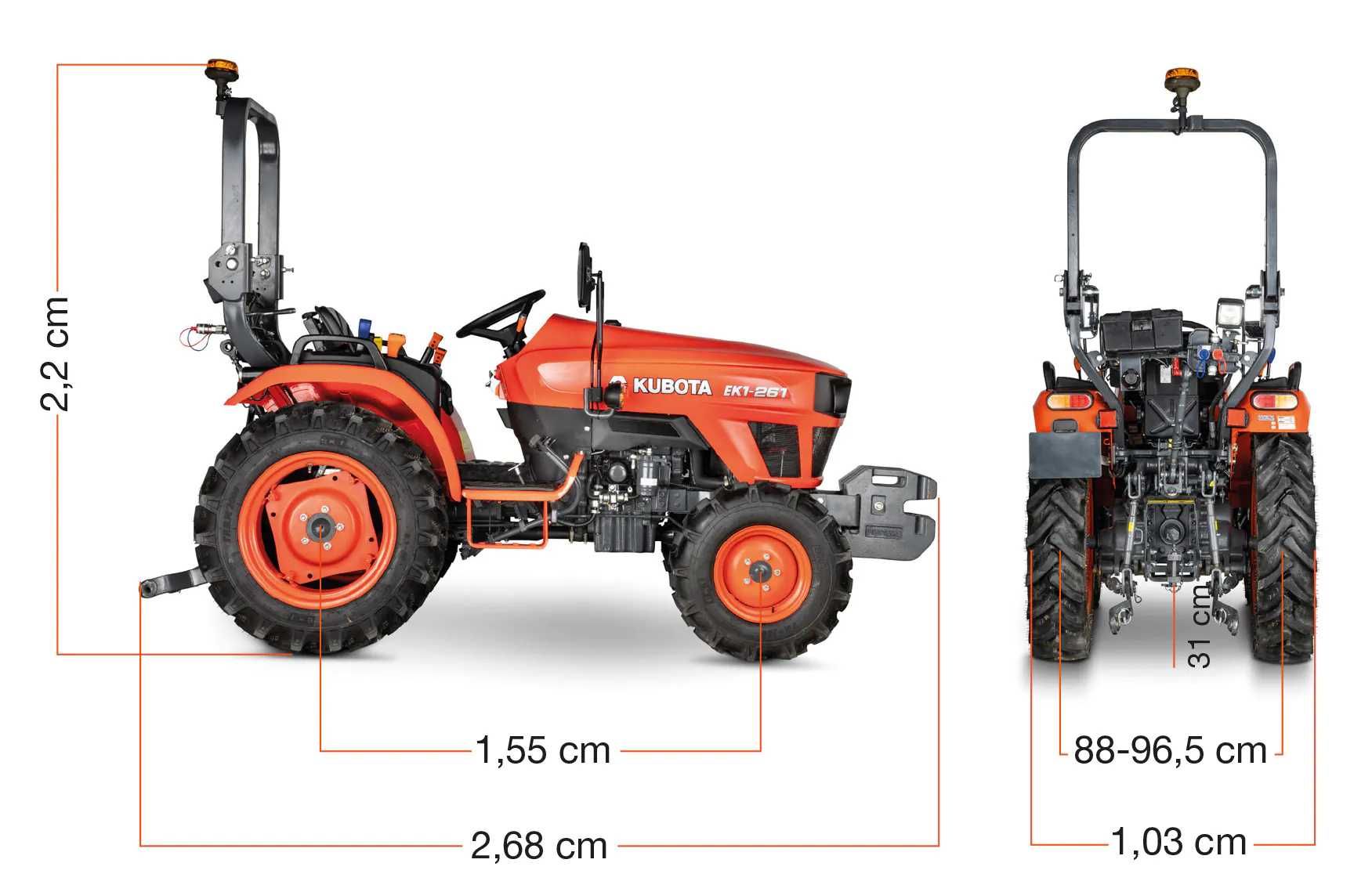 Miniciągnik 25KM KUBOTA EK1-261 dostępny