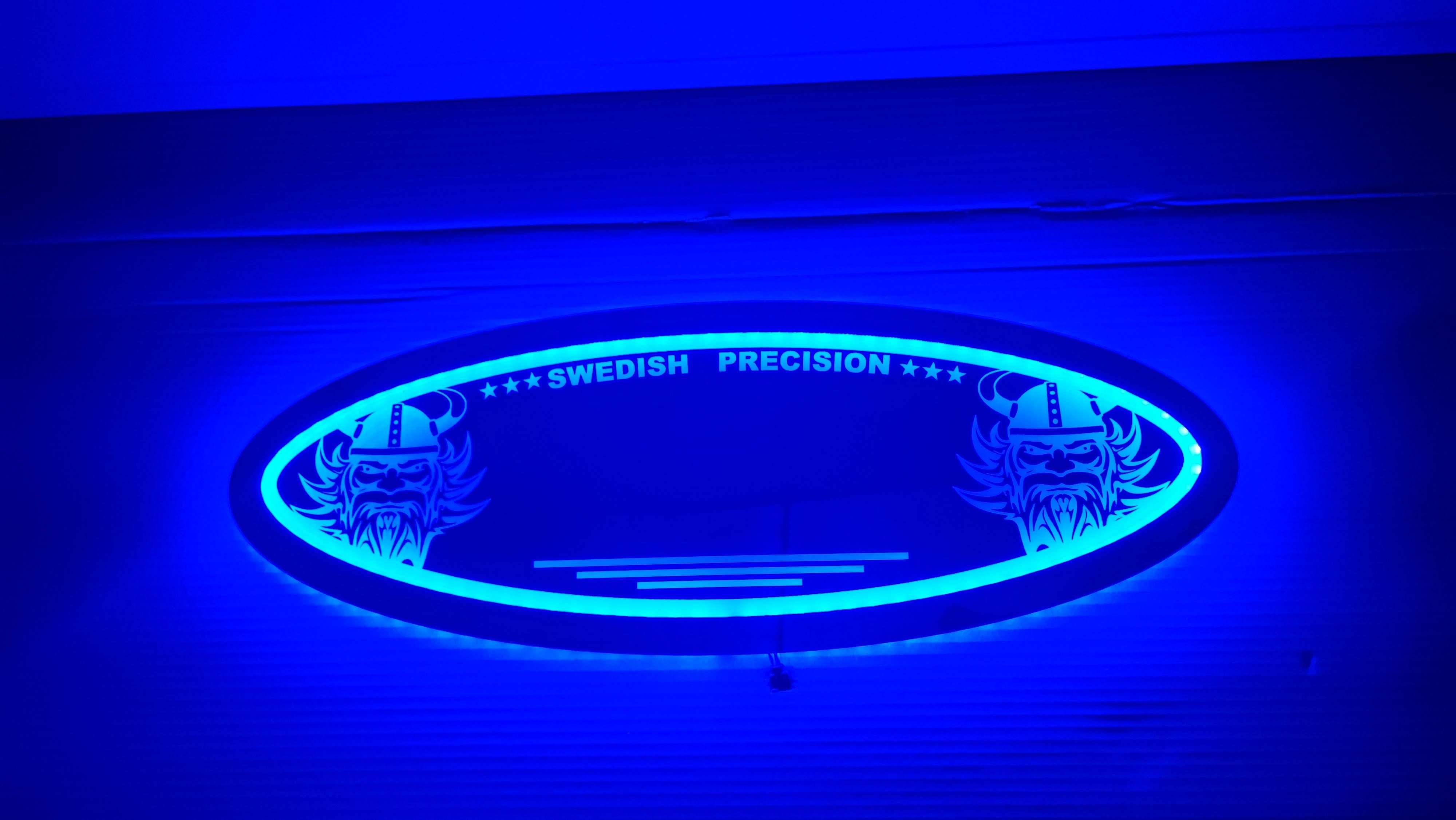 VOLVO WIKING lustro LED , logo na tylną ścianę TIR, nad łóżko V03-RGB