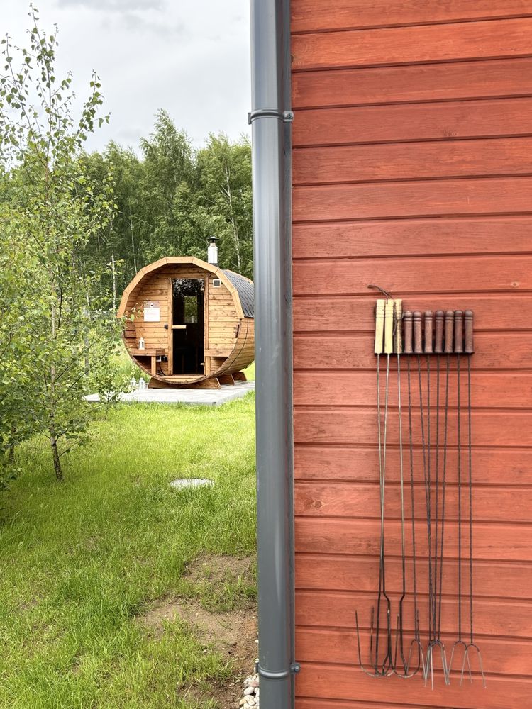 Całoroczne domki nad jeziorem z balią/jacuzzi i sauną, Kaszuby
