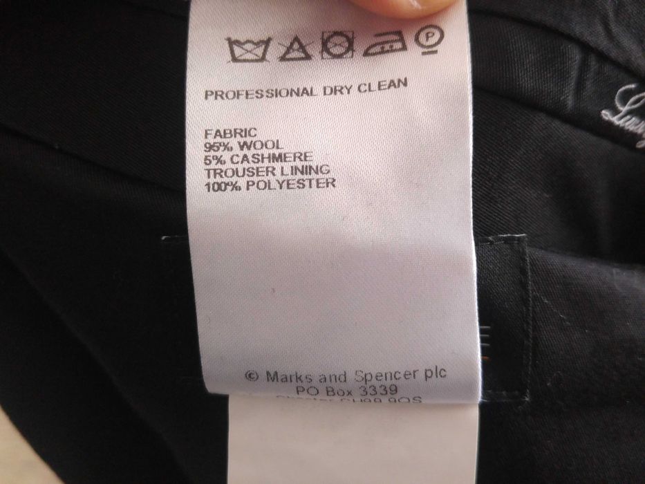 Spodnie męskie wełniane z kaszmirem