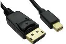 2 sztuk Kabel DisplayPort-MINI DisplayPort CZARNY