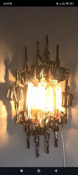 Lampa zewnętrzna szkło murano lata 60-70