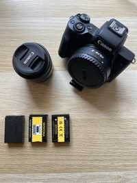 Canon M50 +3bateria e adaptador ef