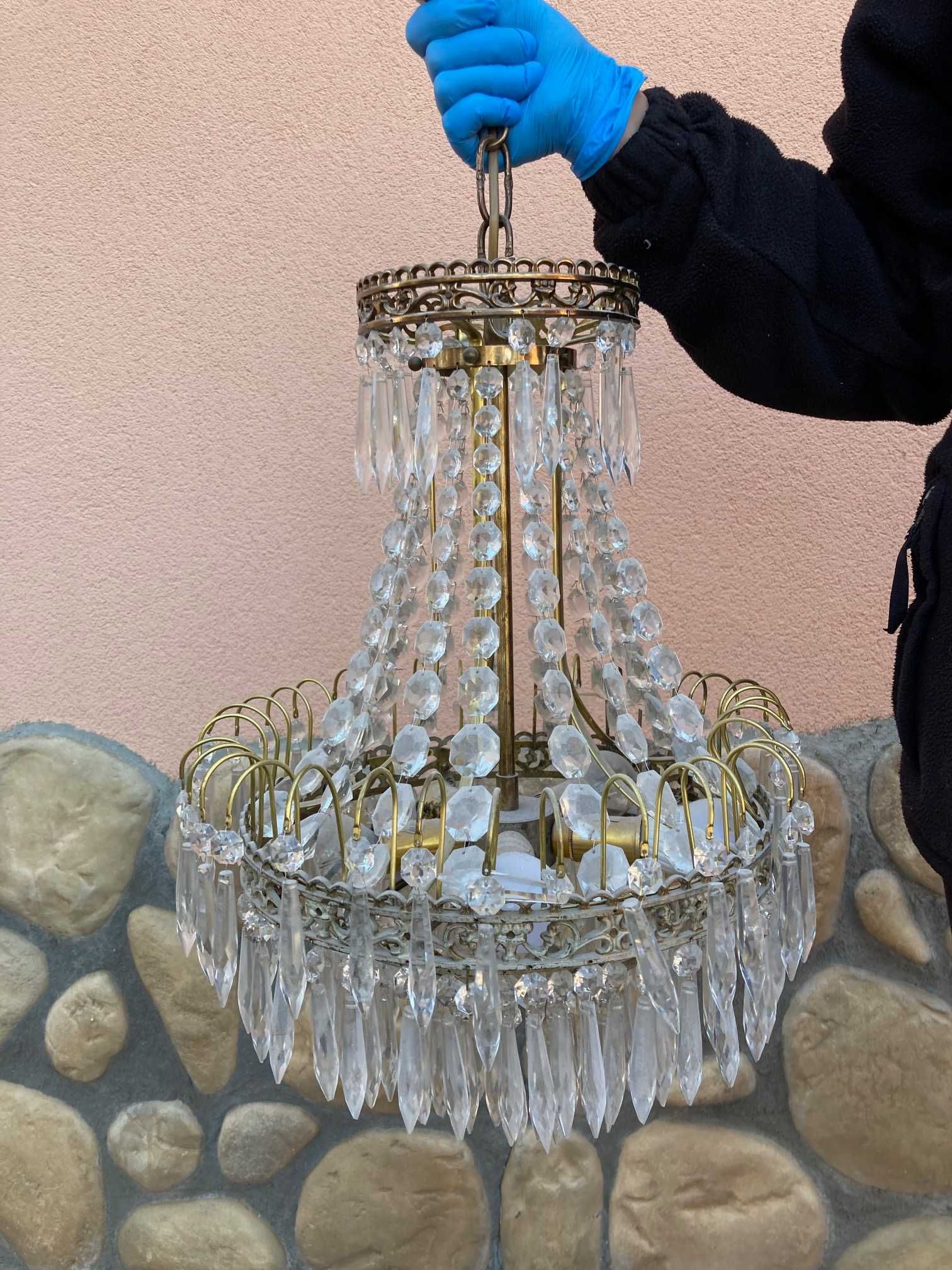 lampa żyrandol szkło