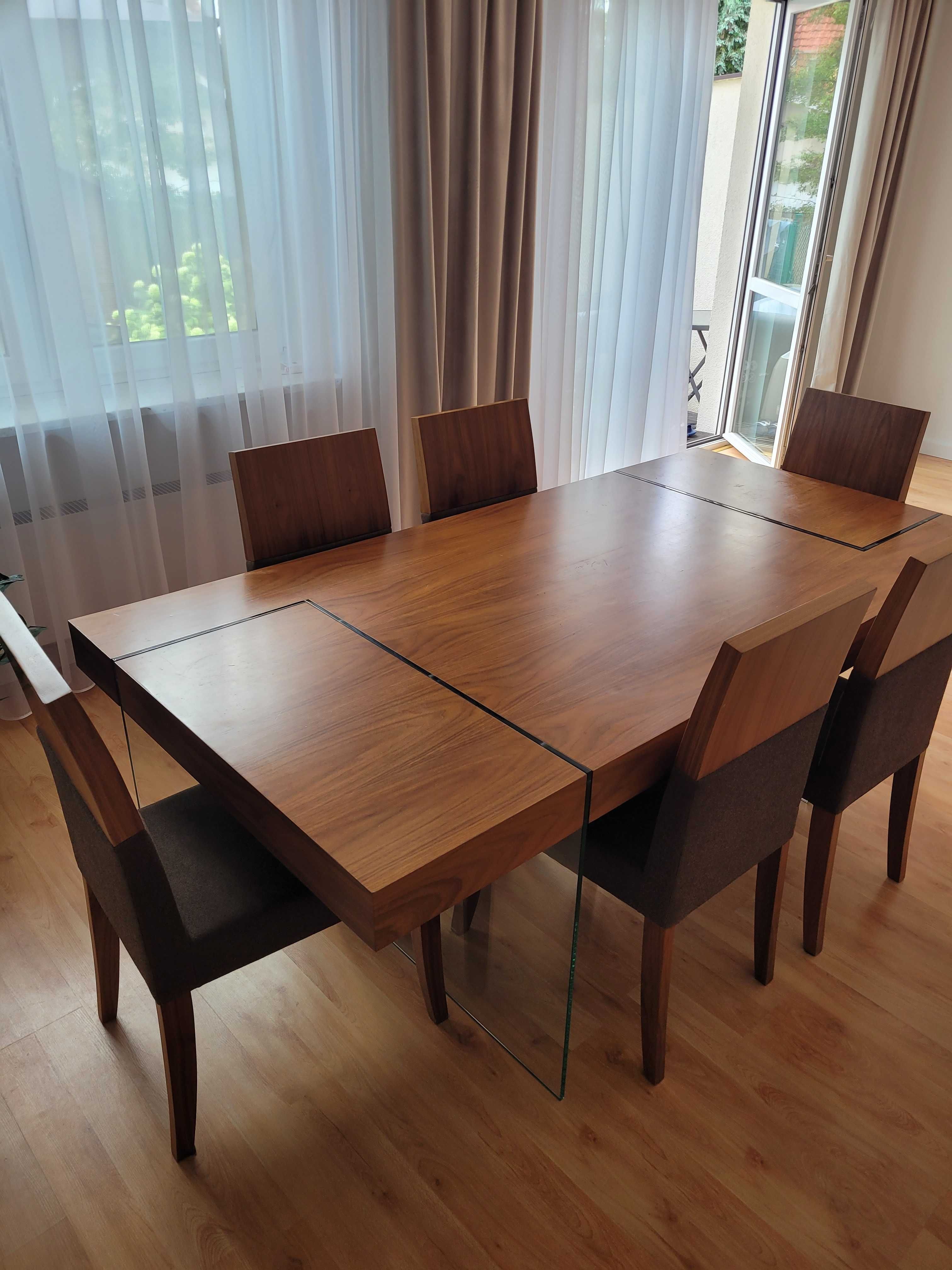 Stół do salonu jadalni duży solidny ,designerski szklane nogi  200×100