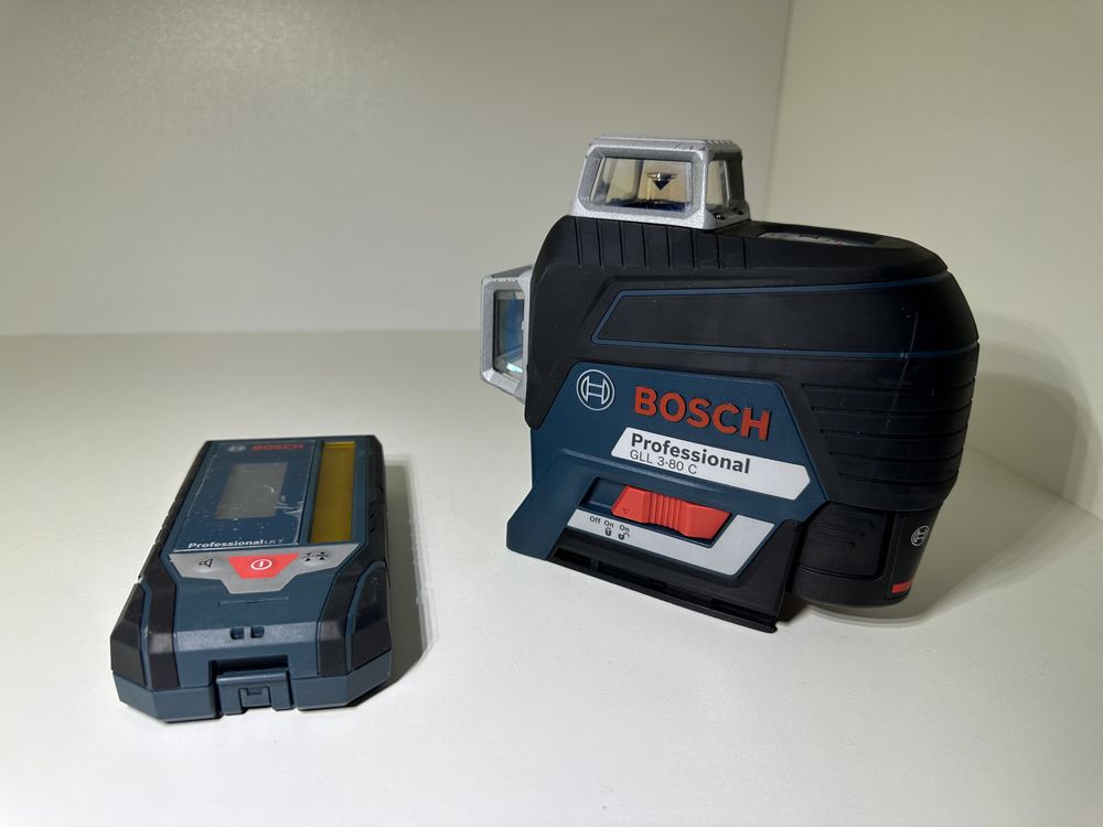 Лінійний лазерний рівень Bosch GLL 3-80 C +LR7 +BM1, 12В, L-Boxx