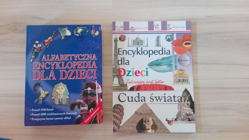 Alfabetyczna encyklopedia dla dzieci i cuda świata.